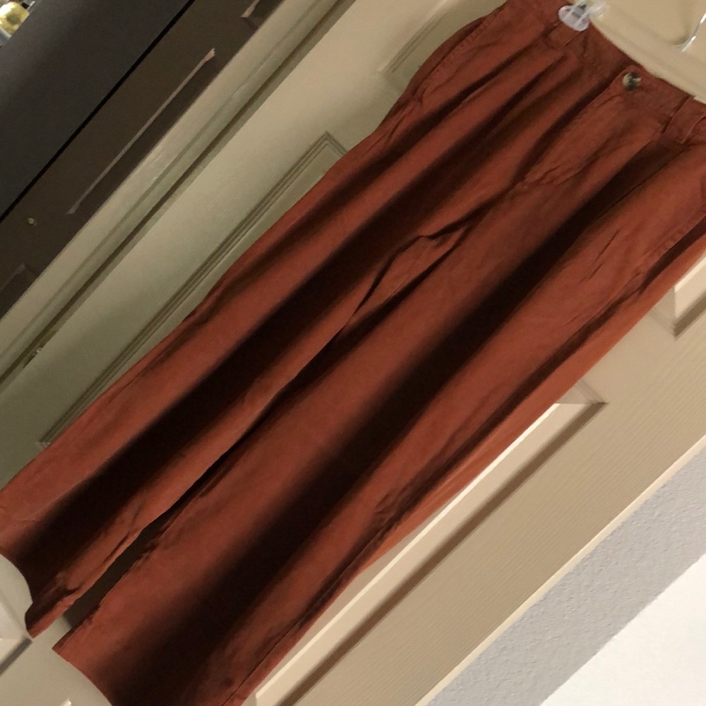 Sonoma Women's Wide Leg Pants - Rust Brown